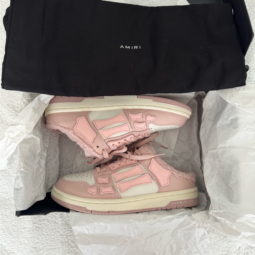 Amiri Women's Pink Skel Top Mule Size